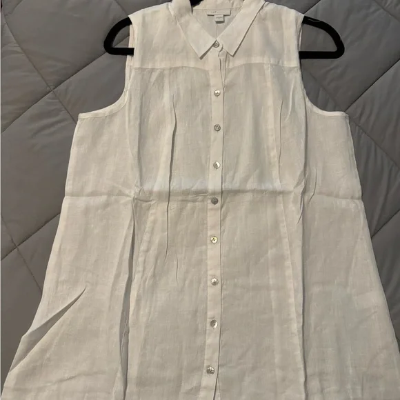 J. Jill NWT White Linen Blouse - Picture 1 of 5
